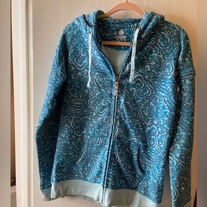 Sherpa zip up hoodie size L